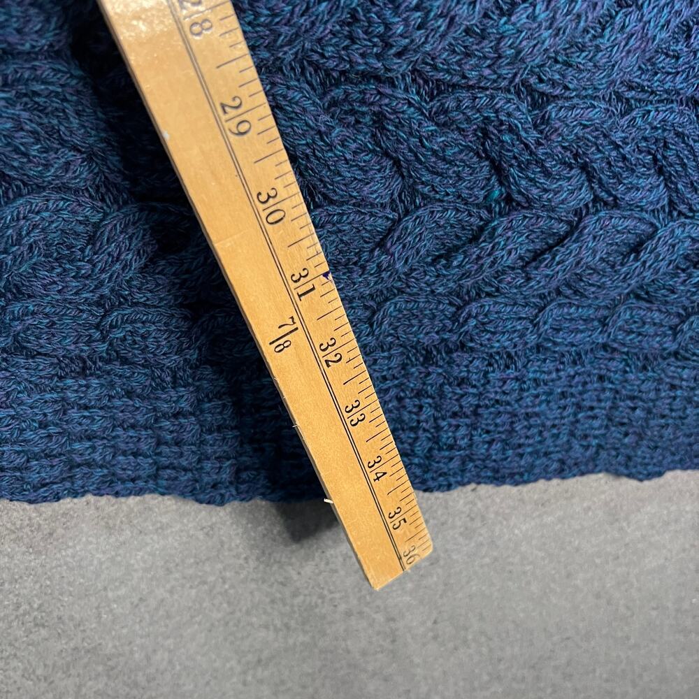 Kiironan Merino Wool Women's V-Neck Poncho Atlantic Blue Navy Size XL/XXL - Picture 5 of 7